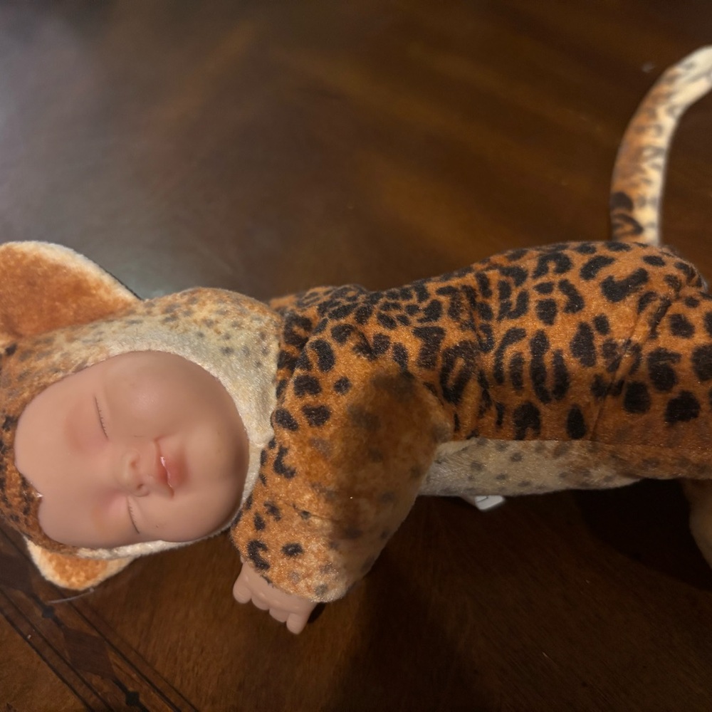 Leopard Print Plush Baby Doll